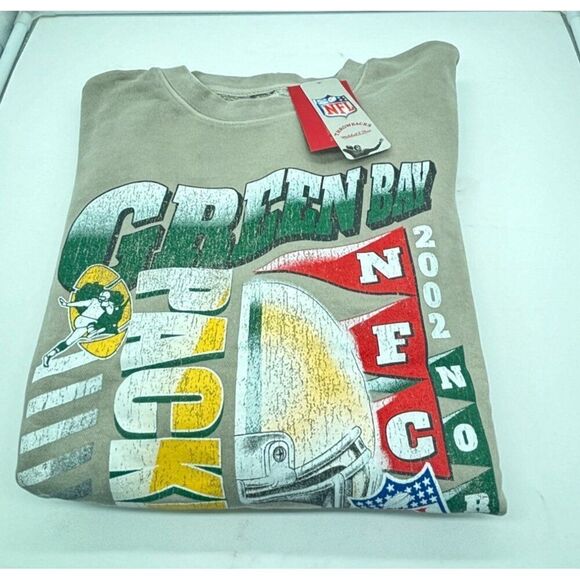 Mitchell & Ness Official NFL Merch. Green Bay Packers Sweatshirt, Light Gray, XL - Picture 10 of 14